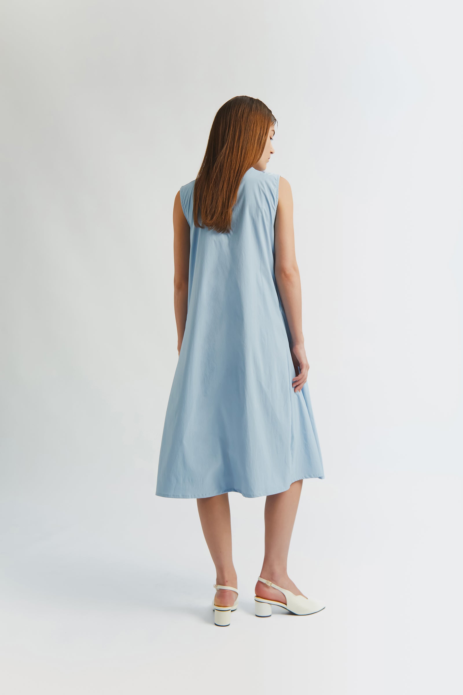 CLAIRE PLEATED DRESS SKYBLUE