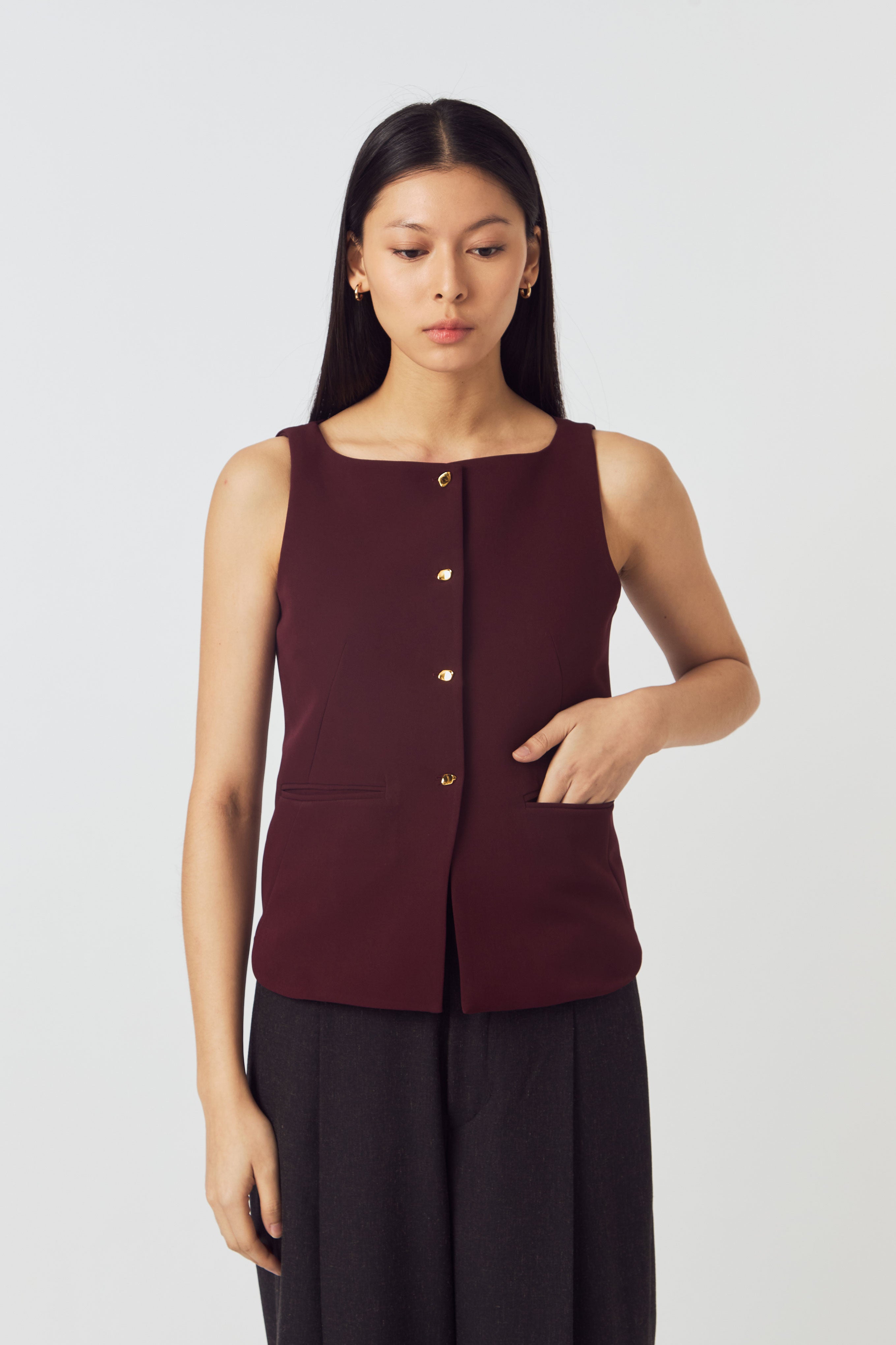 JUDY TOP MAROON