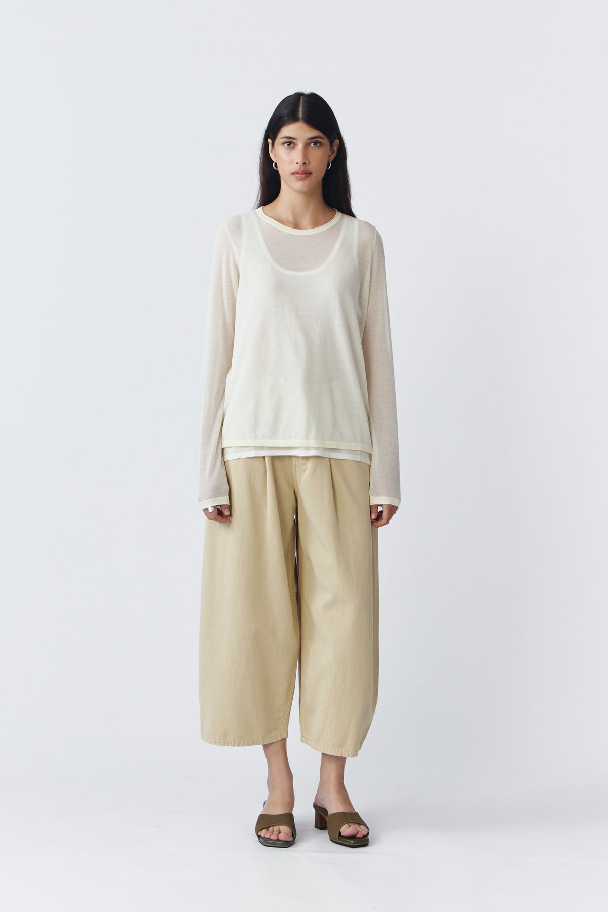 KOU KNIT TOP BONE