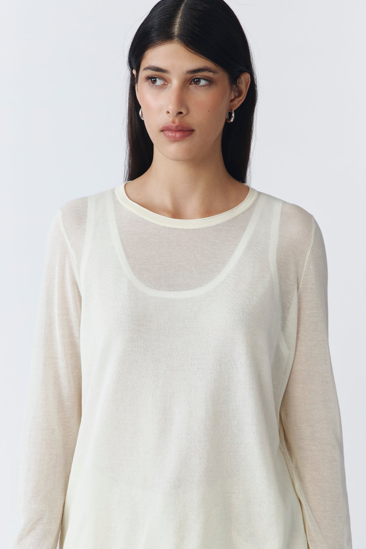 KOU KNIT TOP BONE