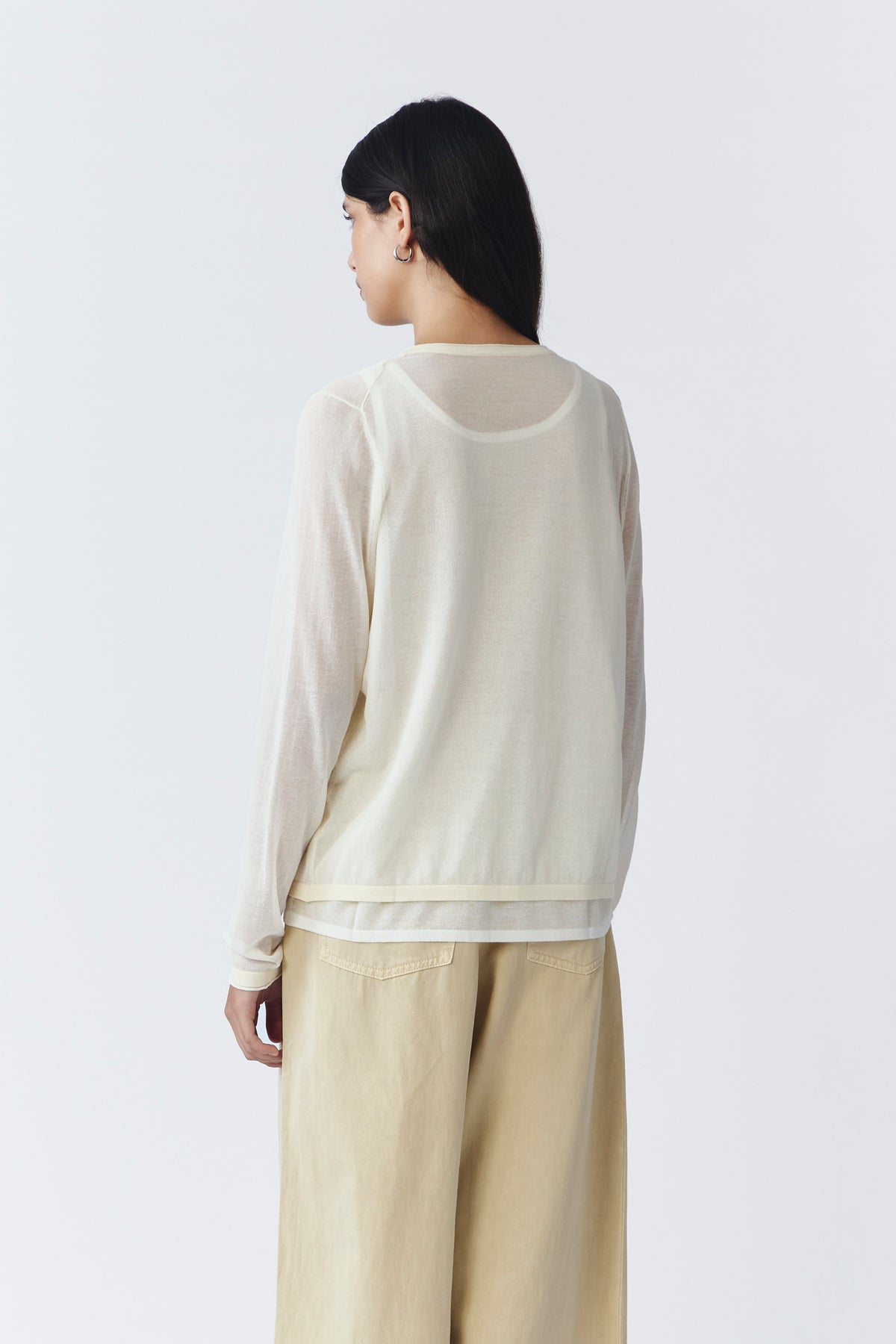 KOU KNIT TOP BONE