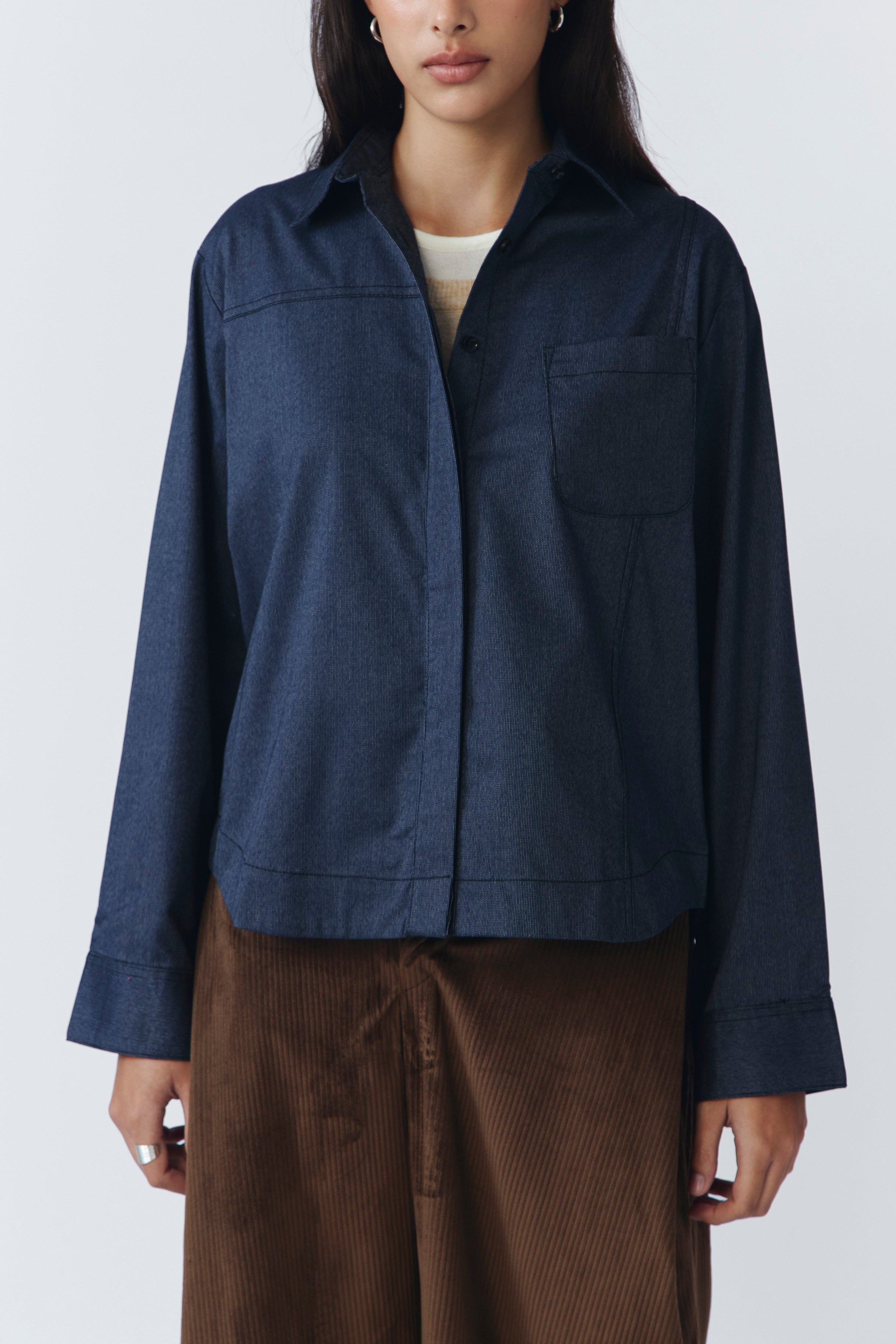 YARRA OVERSIZED SHIRT NAVY