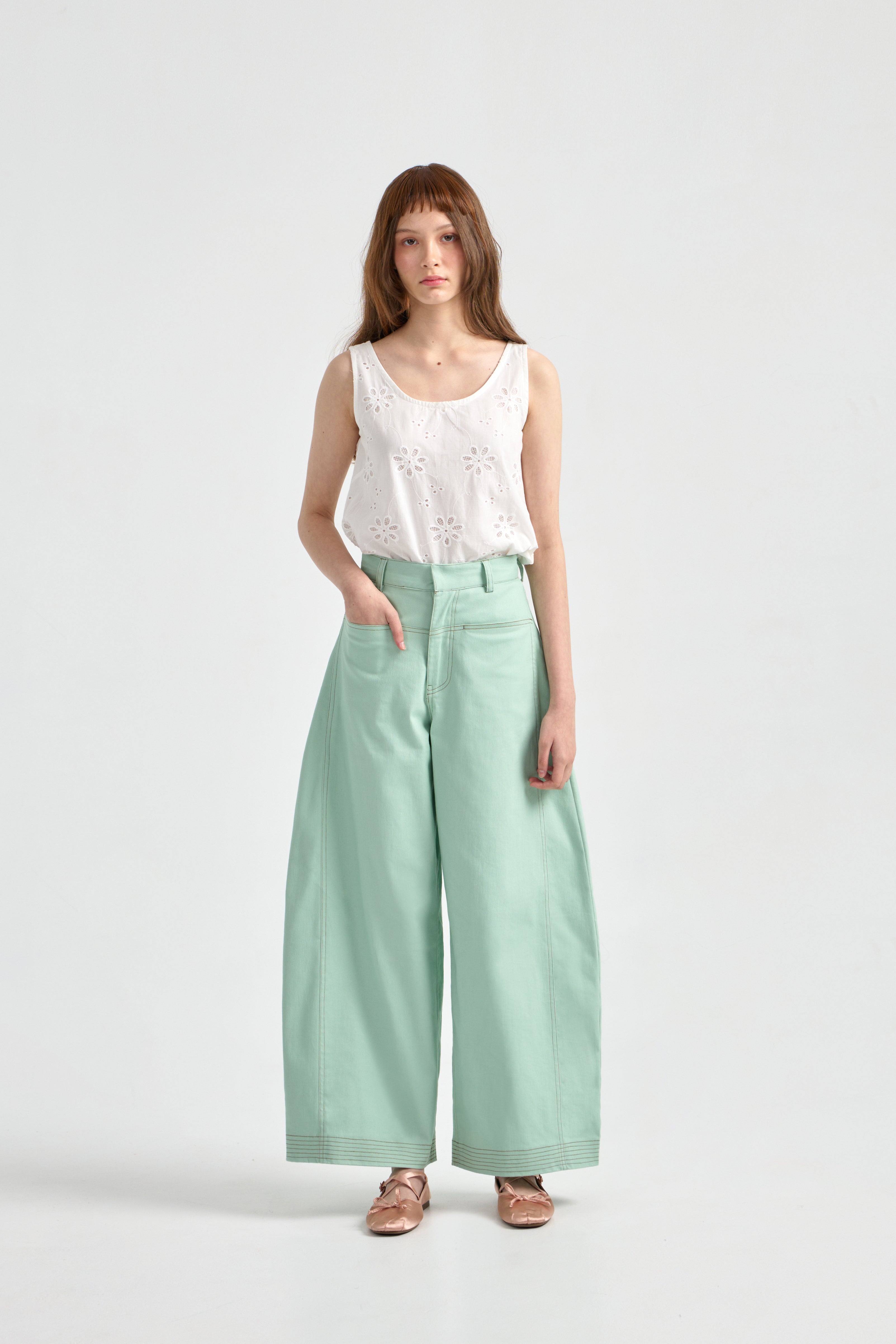 JUNNE BARREL PANTS TEAL