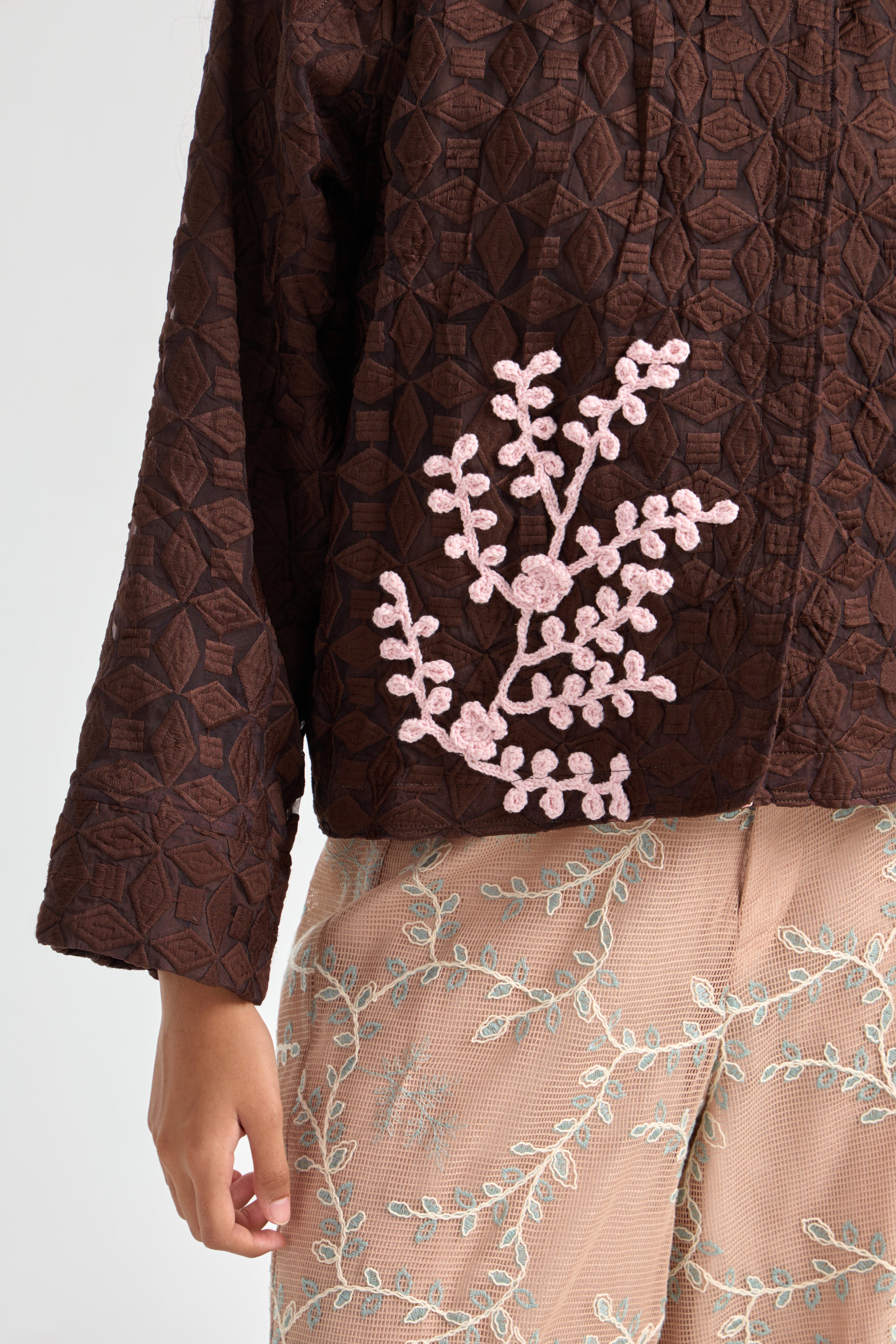 OLBA BLAZER DARK BROWN