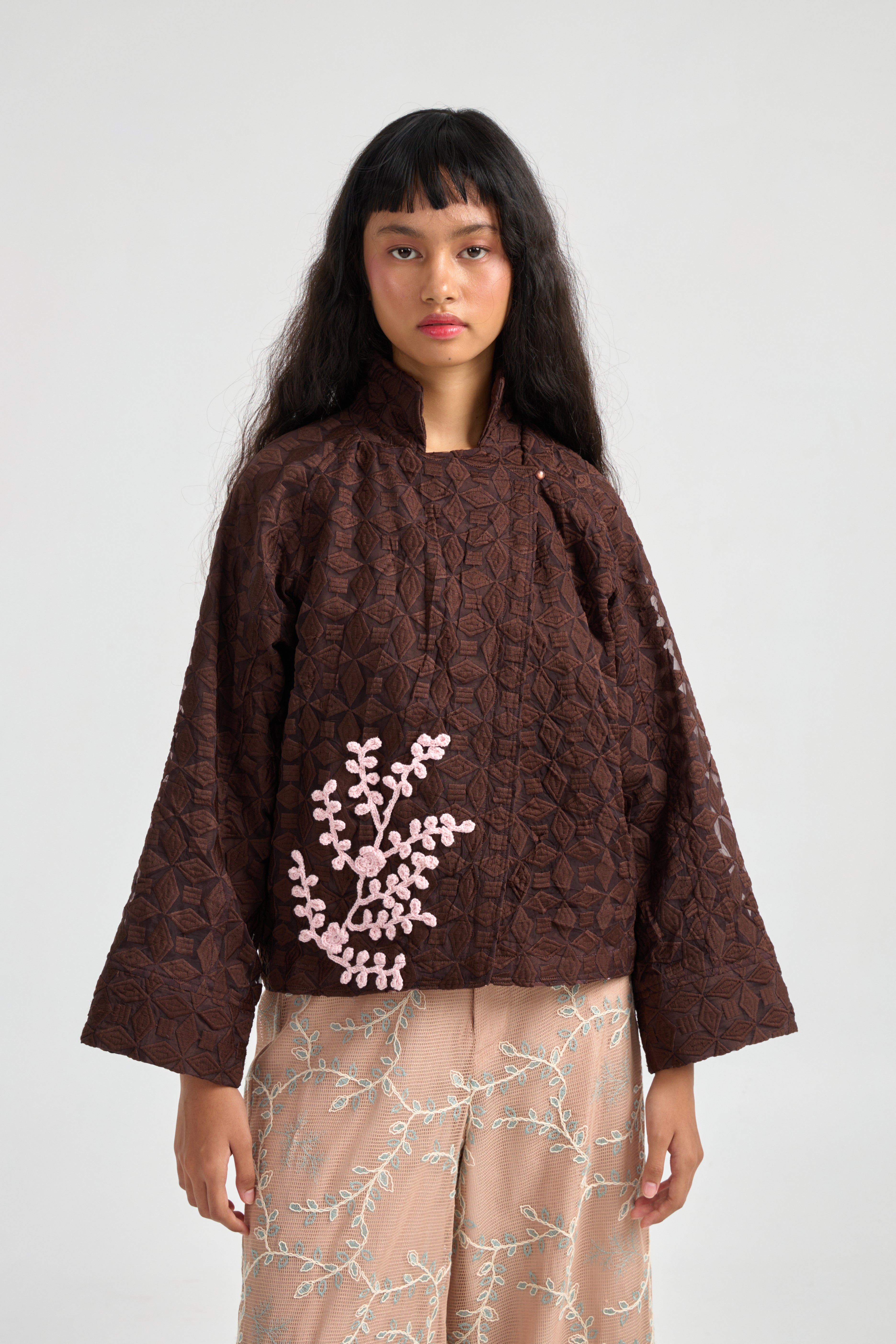 OLBA BLAZER DARK BROWN