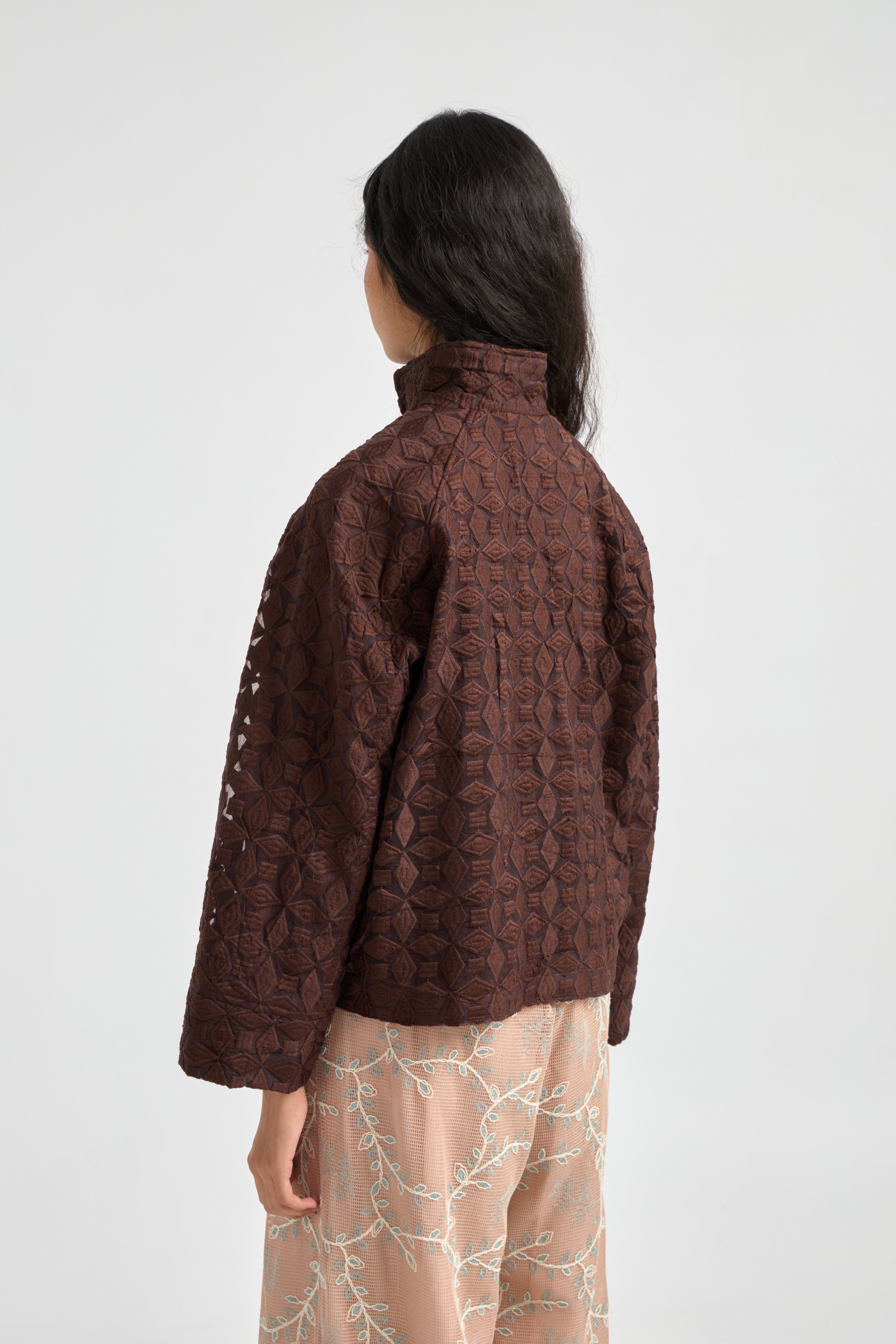 OLBA BLAZER DARK BROWN