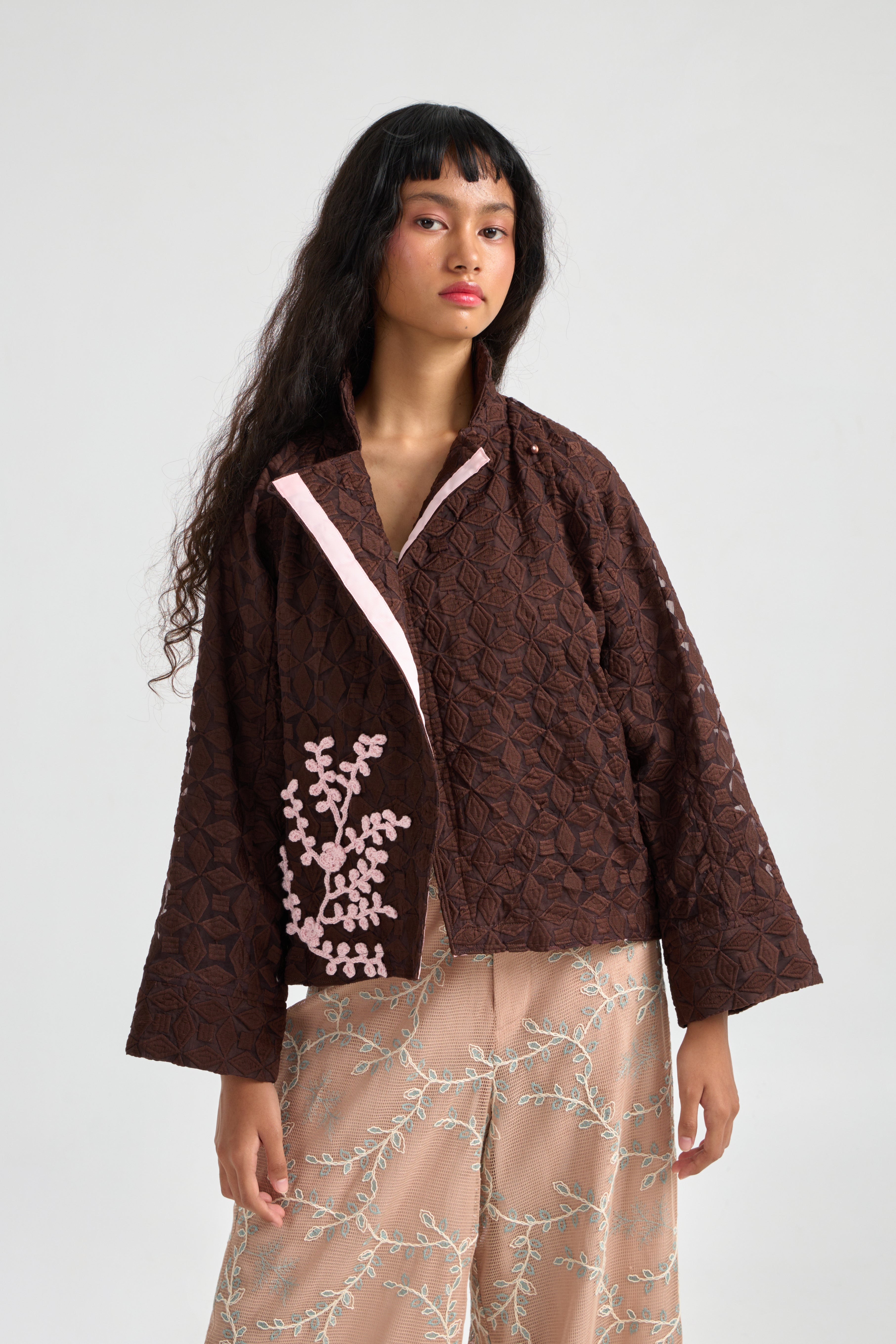 OLBA BLAZER DARK BROWN