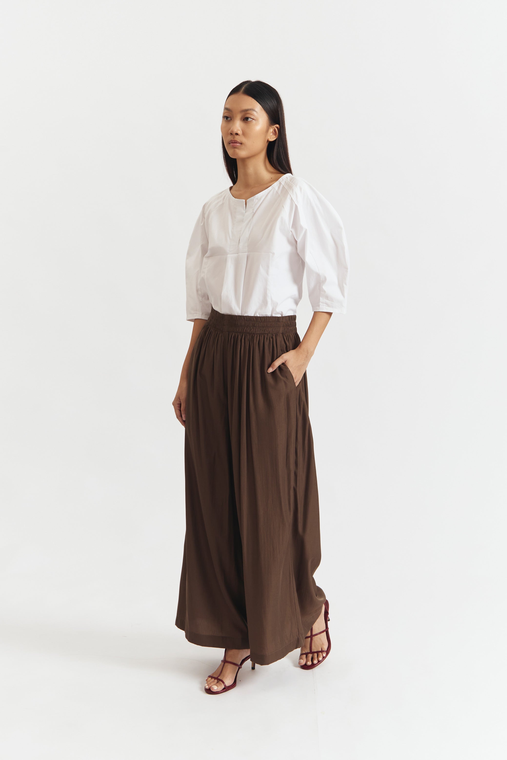 ZICCA PANTS DARK BROWN