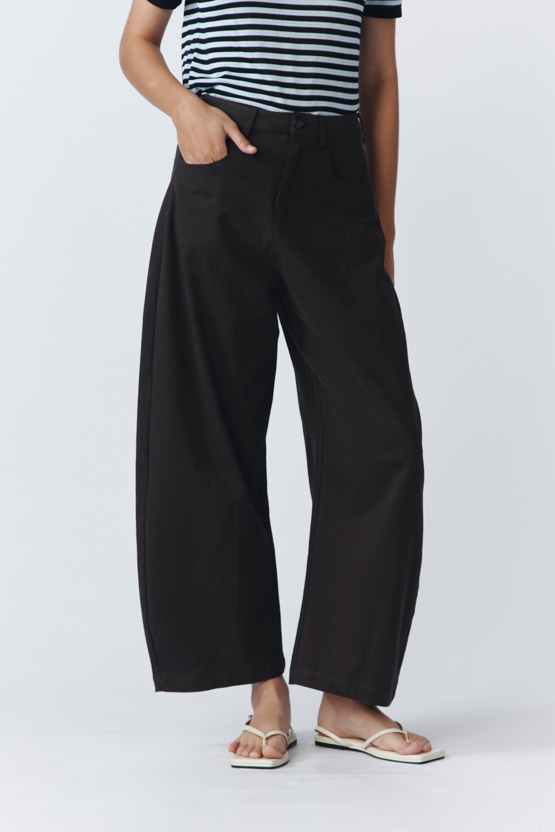 RUIGA PANTS DARK BROWN