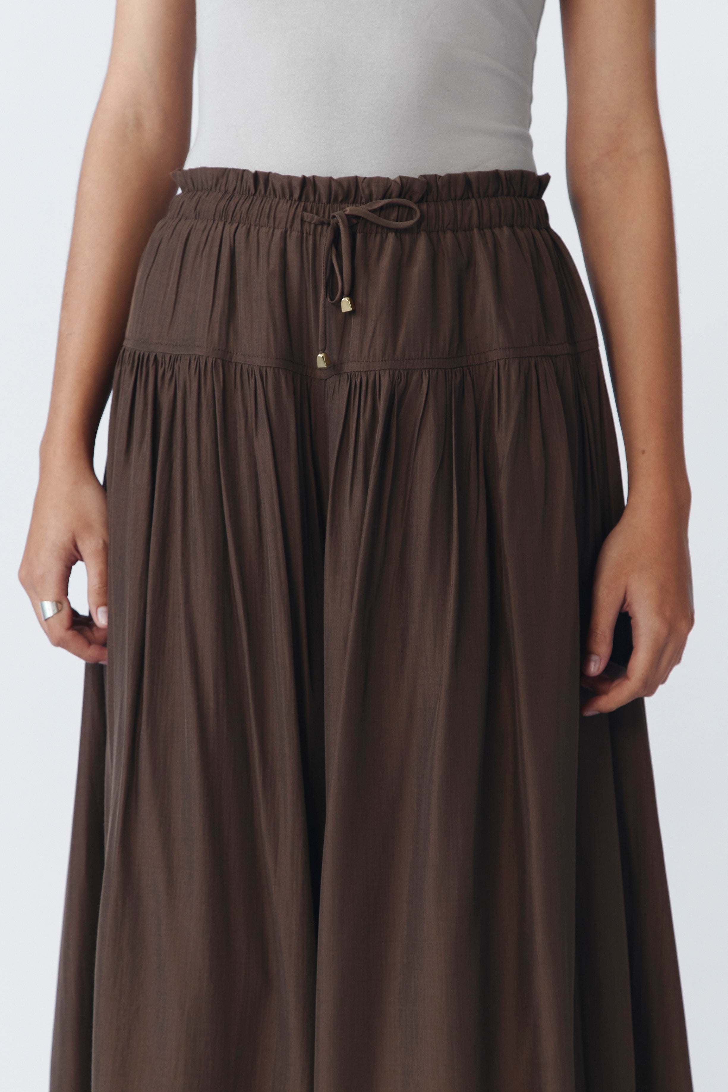 IRO PANTS DARK BROWN