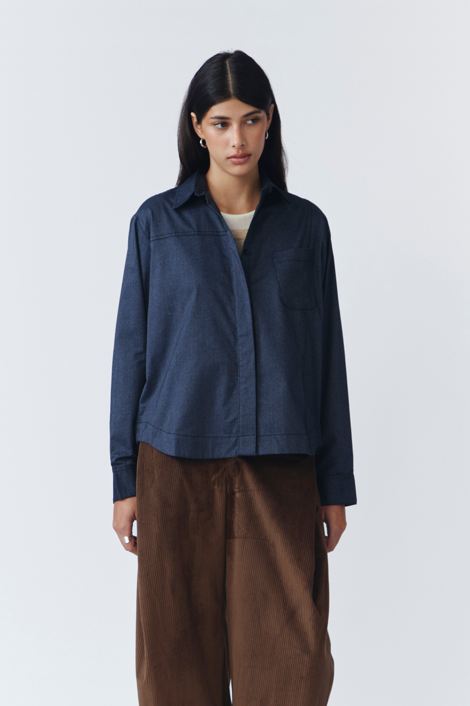 YARRA OVERSIZED SHIRT NAVY