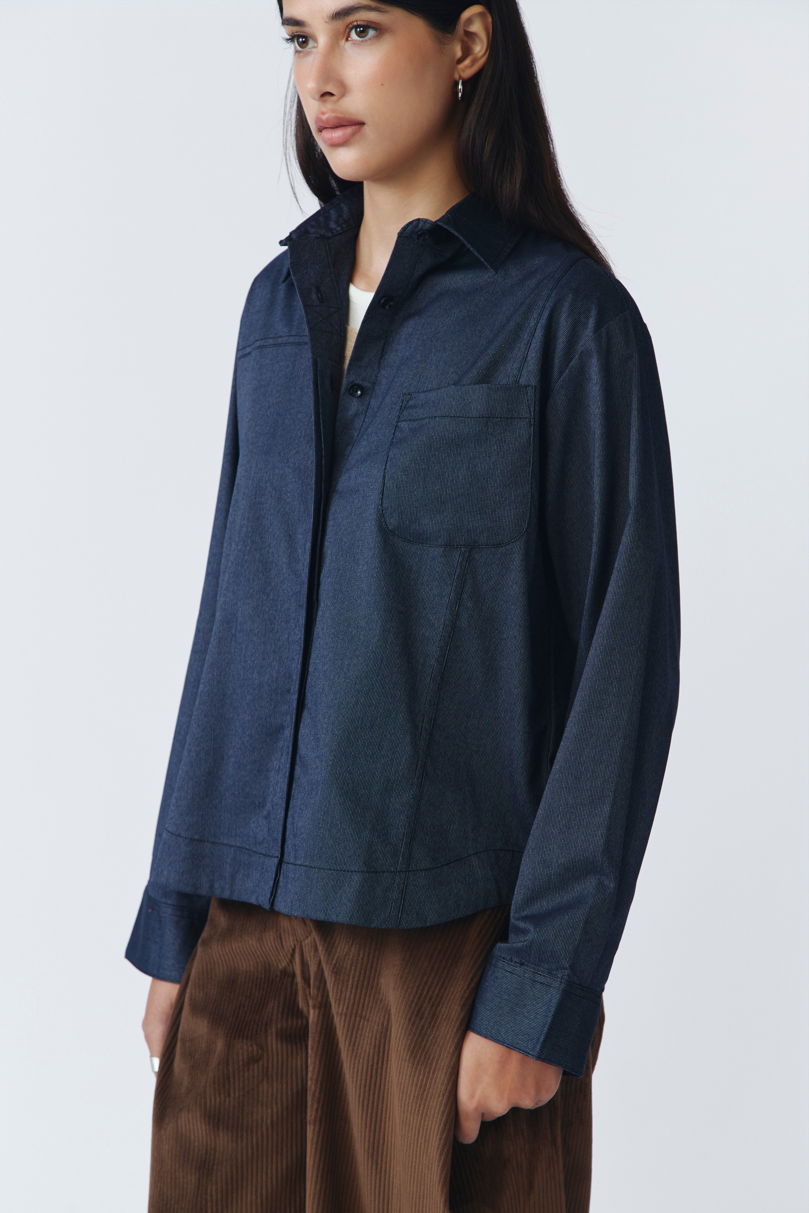 YARRA OVERSIZED SHIRT NAVY