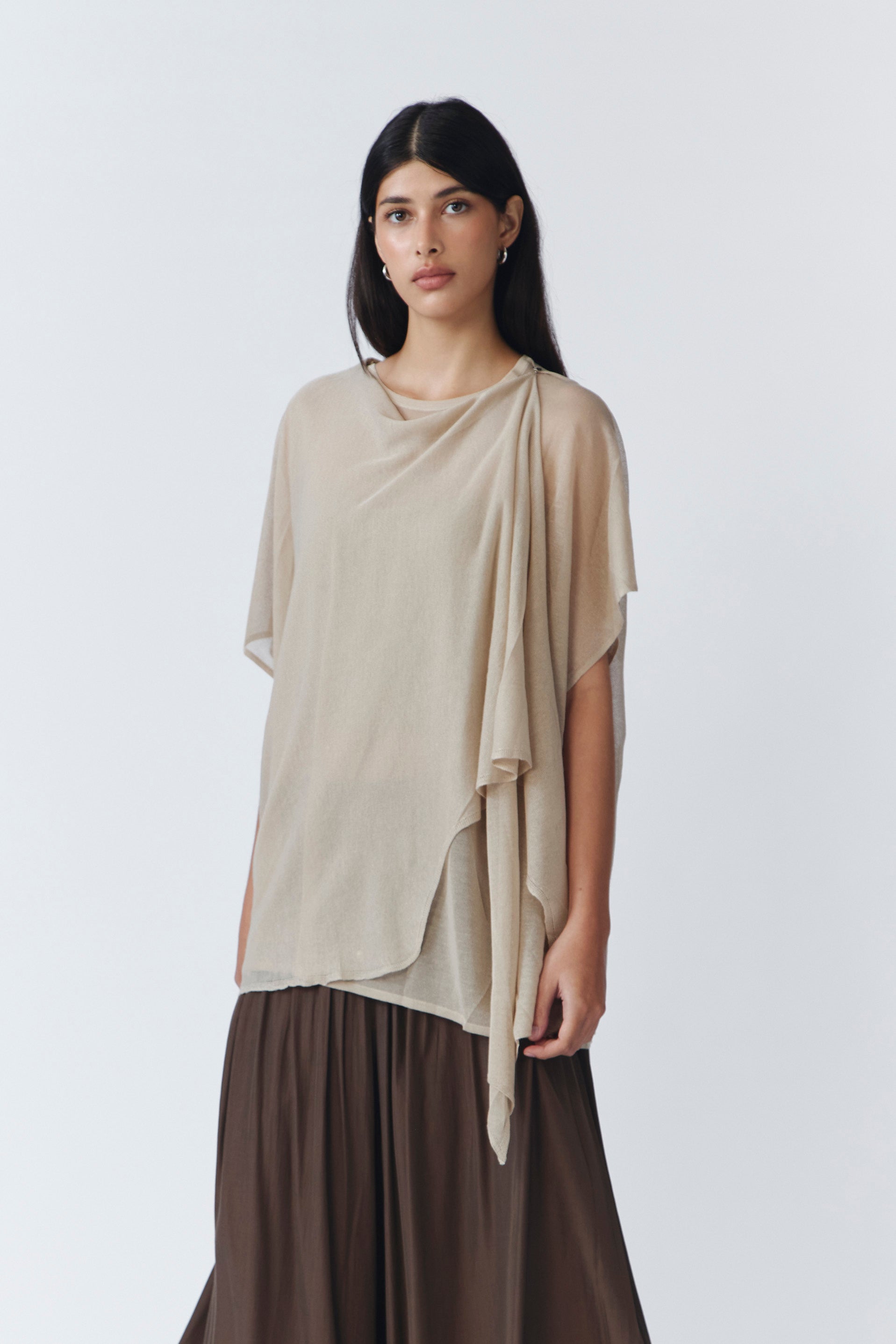 RUPPA KNIT TOP PORCELAIN
