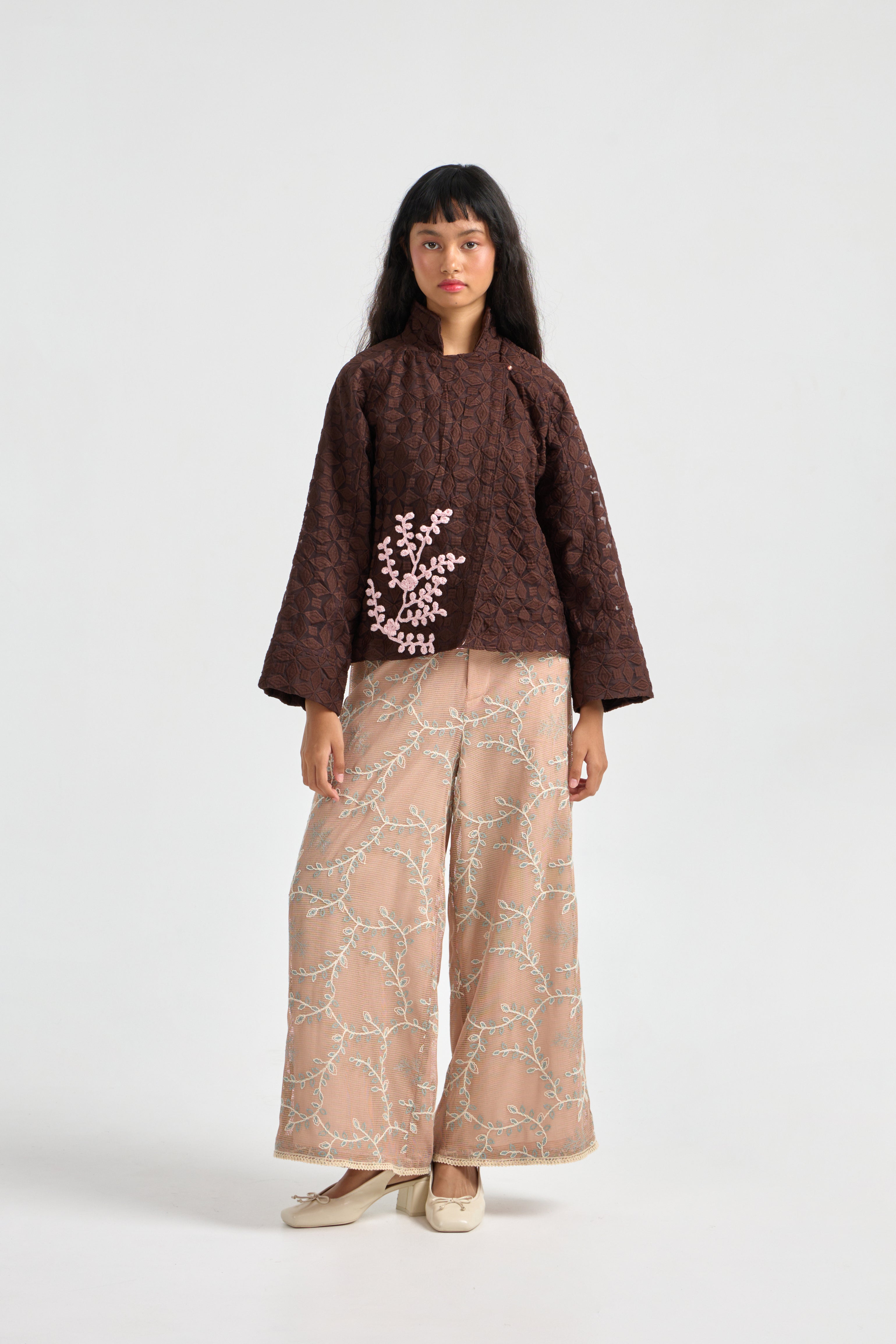 OLBA BLAZER DARK BROWN