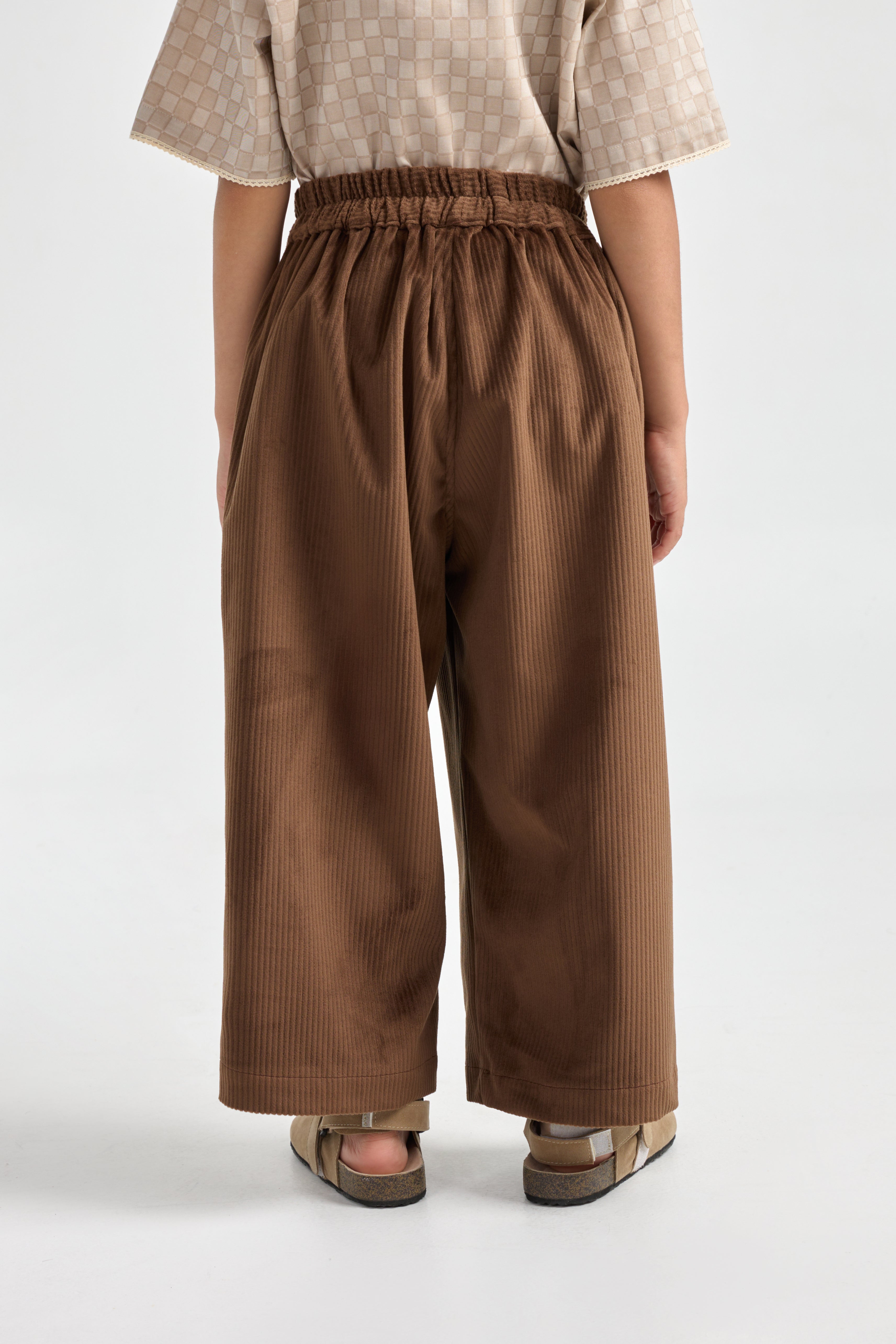 ELXI BAGGY PANTS DARK BROWN