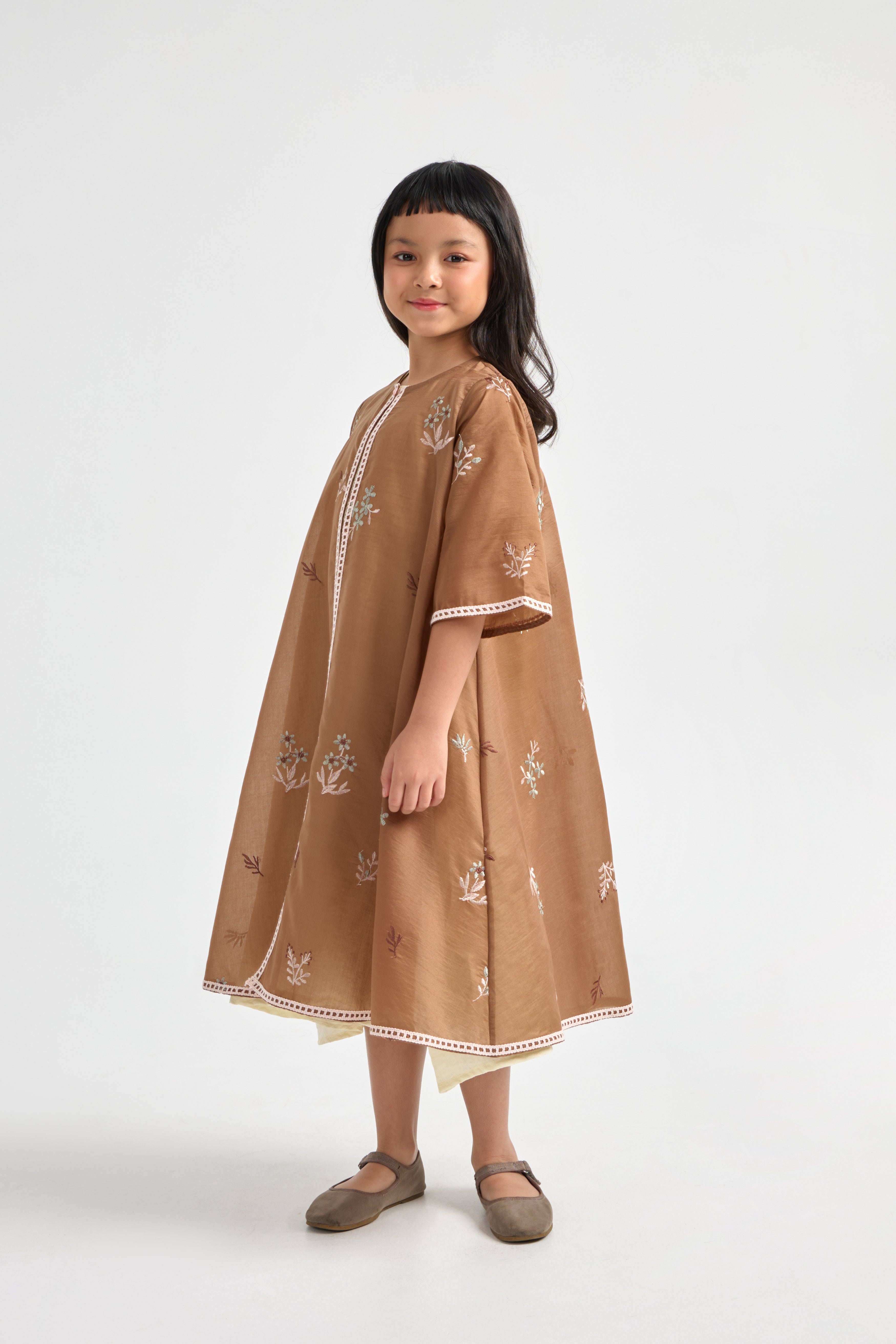 LONUA SET DRESS DARK BROWN