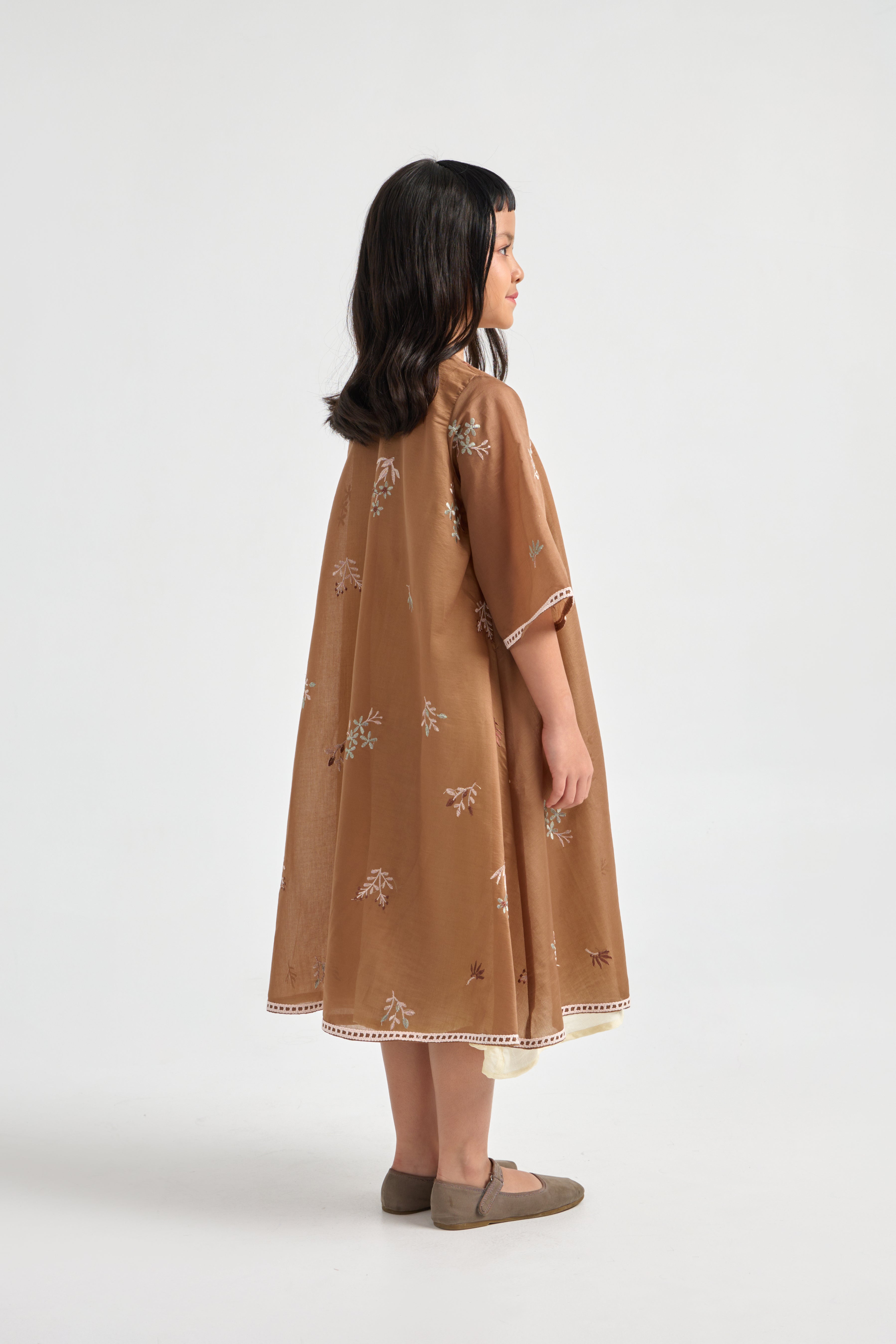 LONUA SET DRESS DARK BROWN