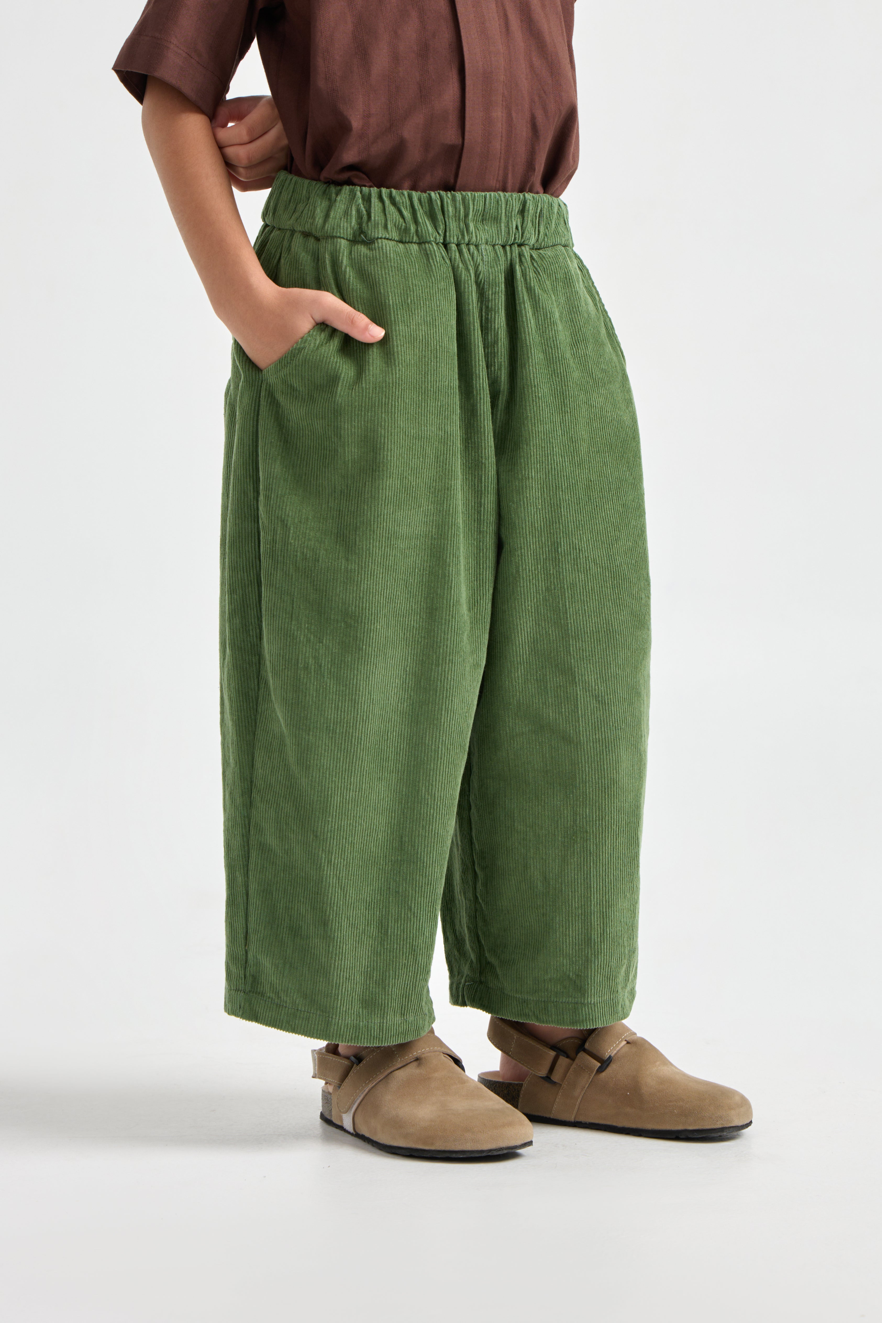 ELXI BAGGY PANTS GREEN