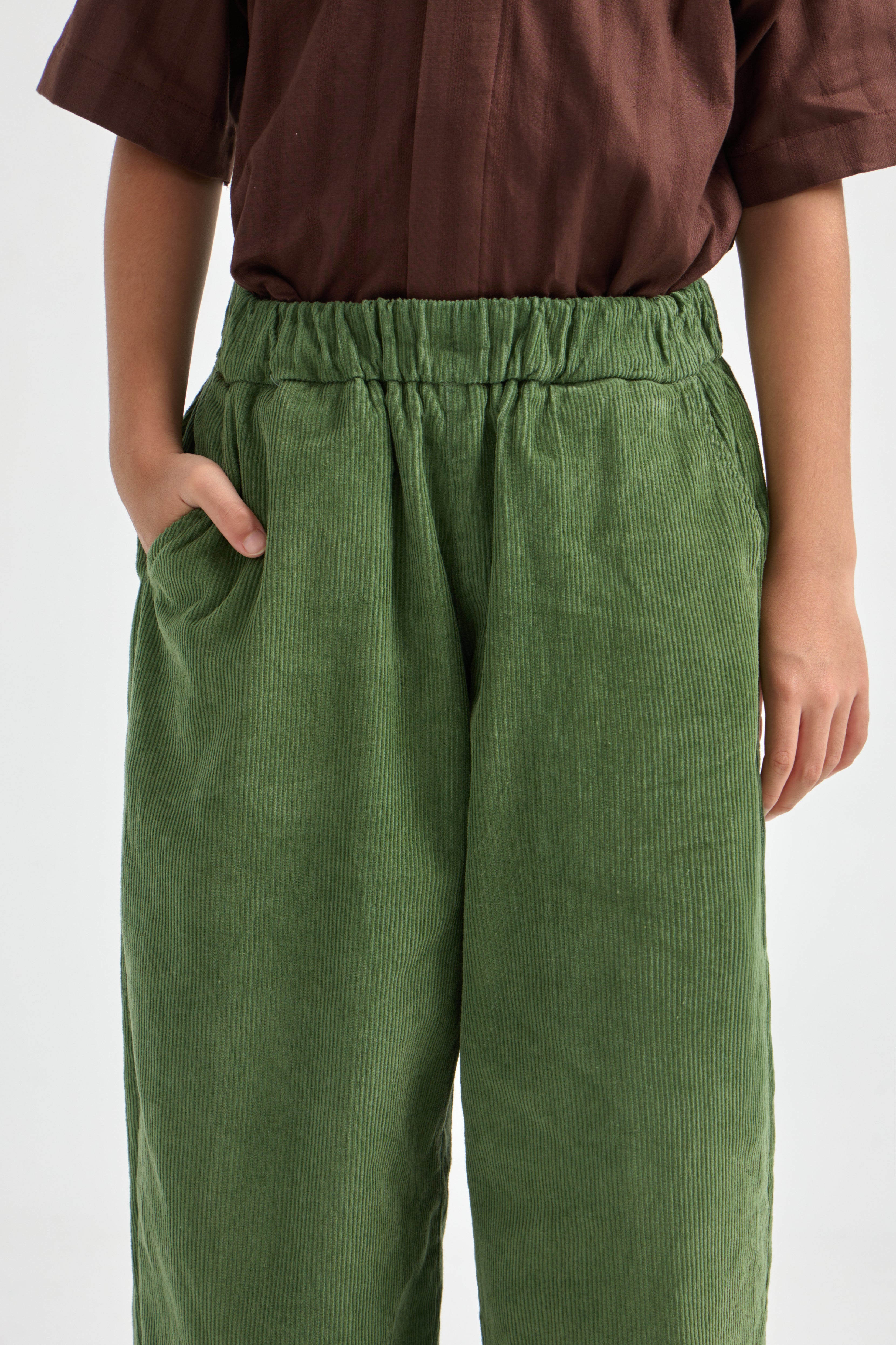 ELXI BAGGY PANTS GREEN